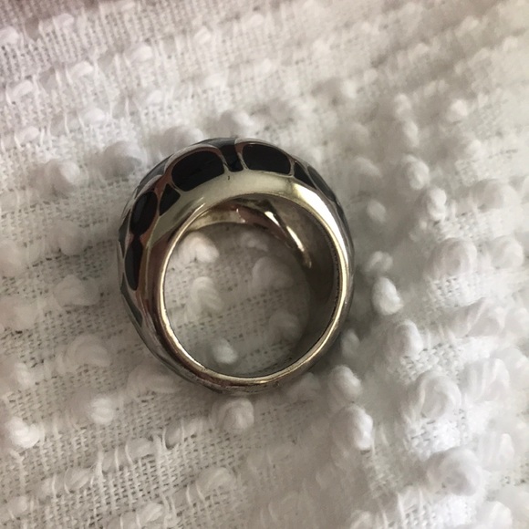 AUTHENTIC COACH BLACK ENAMEL RING - Picture 2 of 6